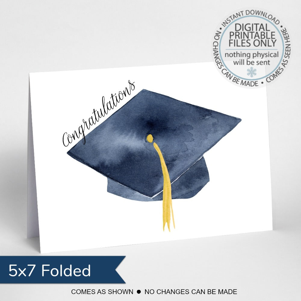 PRINTABLE Graduation Congratulations Card – Snowbound Print Co