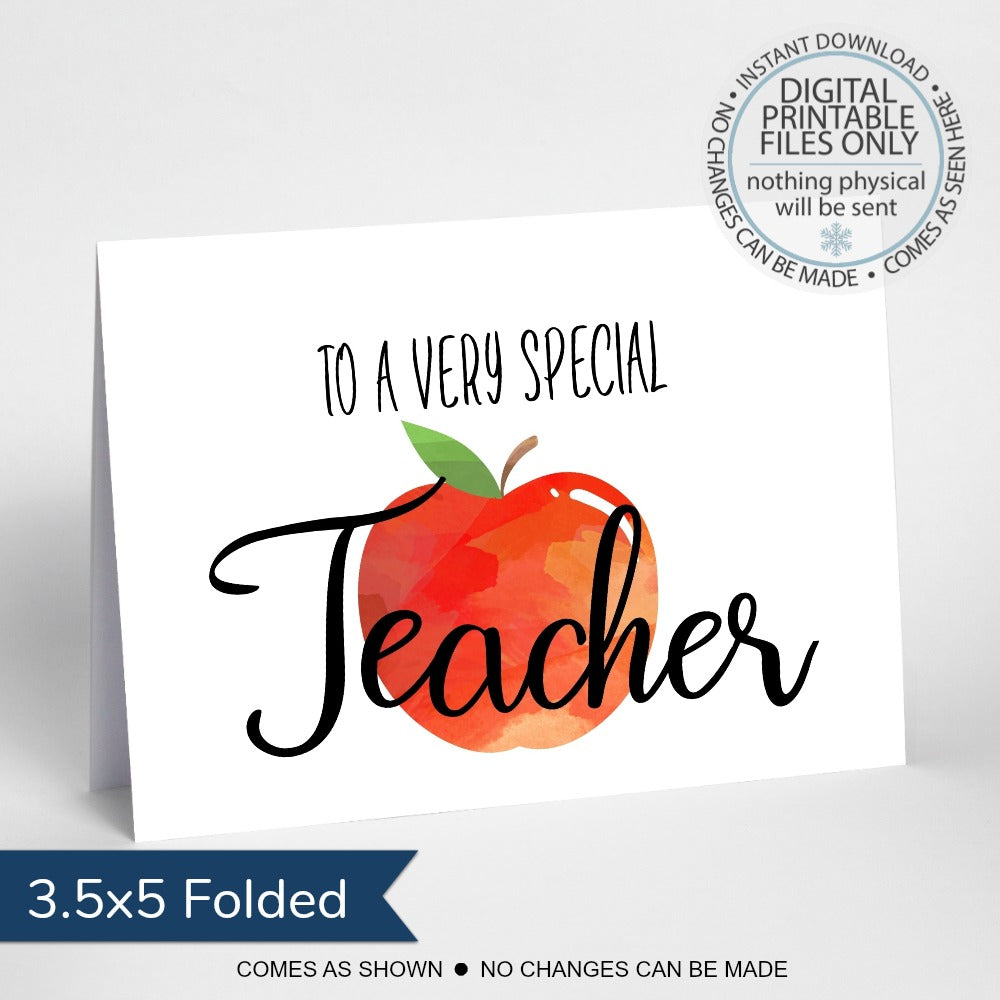 PRINTABLE Teacher Appreciation Card – Snowbound Print Co